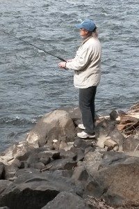 Penny Condoll fishing the beautiful Yakima River. 